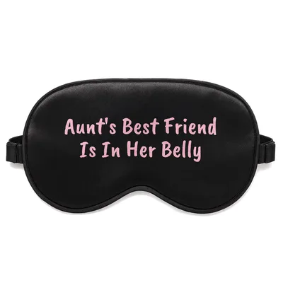 Aunt Pregnancy Announcement Sleep Mask: Best Friend Belly Design