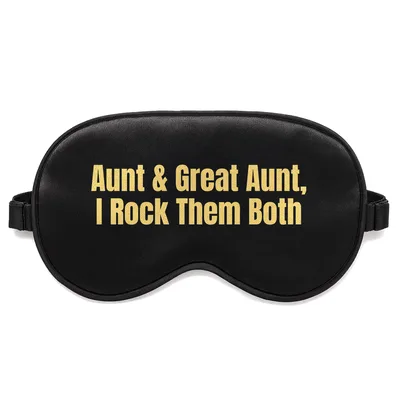 Great Aunt Sleep Mask: Dual Titles and Bold Typography