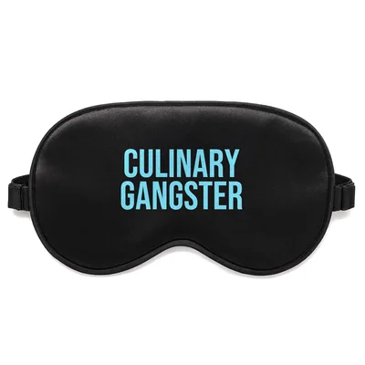 Culinary Gangster Sleep Mask: Bold Text Design for Chefs