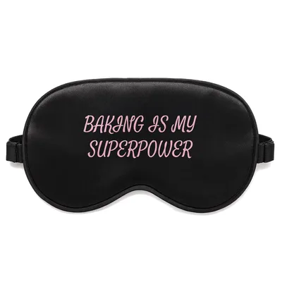 Baking Superpower Sleep Mask: Pink Script for Baker Rest