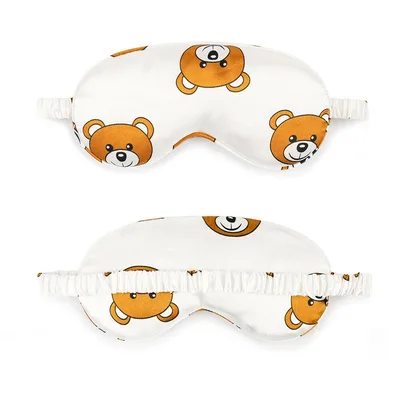 Brown Bear Face Sleep Mask Set of 2 for Cozy Nights