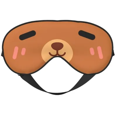 Cute Cartoon Bear Face Sleep Mask for Cozy Naps