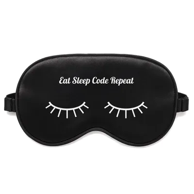 Programmer Life Sleep Mask: Eat Sleep Code Repeat Design
