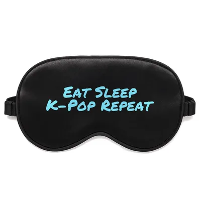 K-Pop Fan Sleep Mask: Eat Sleep K-Pop Repeat Design