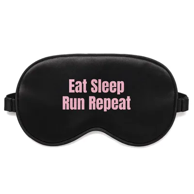 Running Lifestyle Sleep Mask: Eat Sleep Run Repeat Design