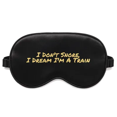Snoring Train Sleep Mask: Dreaming of Rails Humor
