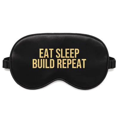 Brick Builder Sleep Mask: Eat Sleep Build Repeat Design