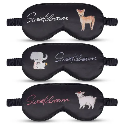 Sweet Dream Sleep Mask Set of 3 with Cute Animal Designs for Rest