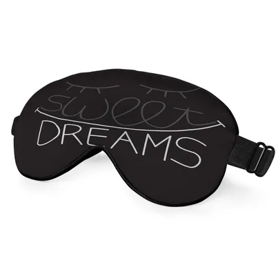 Sweet Dreams Closed Eyes Sketch Sleep Mask for Restful Naps