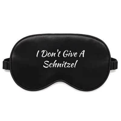 Schnitzel Lover Sleep Mask: I Don't Give A Schnitzel Design