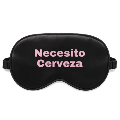 Cerveza Lover Sleep Mask: Necesito Cerveza Design for Beer Fans