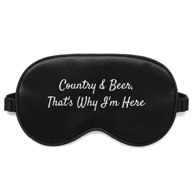 Country Music Fan Sleep Mask: Country & Beer Design