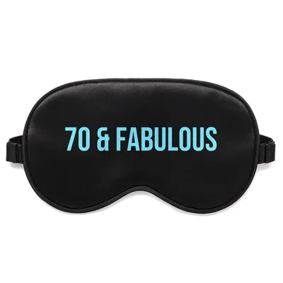 70th Birthday Sleep Mask: 70 and Fabulous Design for a Queen