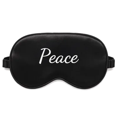 Peace Sign Sleep Mask for UFO Lovers and Space Enthusiasts