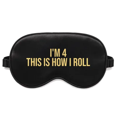 4th Birthday Sleep Mask: Bold Text Design for Grown-Up Fans