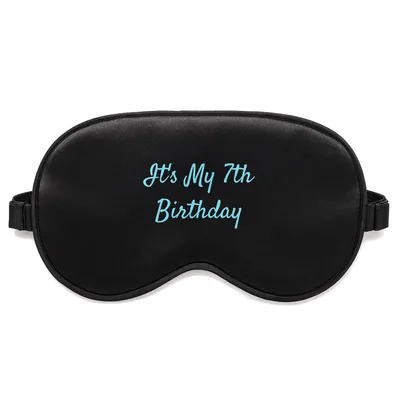 Its My 7th Birthday Sleep Mask - Playful Cursive Design