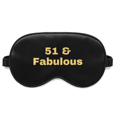 51st Birthday Sleep Mask: 51 & Fabulous Text Design