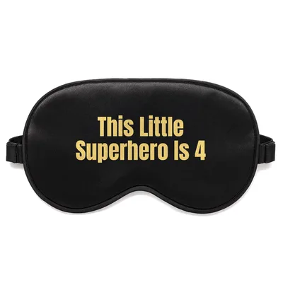 4th Birthday Superhero Sleep Mask Celebrating a Four Year Old