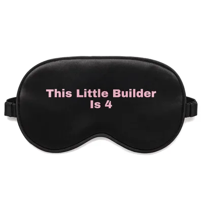 4th Birthday Builder Sleep Mask Celebrating a Little One's Fourth Year