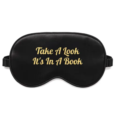 Take A Look Sleep Mask: Retro Rainbow Book Lover Design