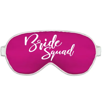 Bride Squad Sleep Mask: Hot Pink Bachelorette Party Accessory