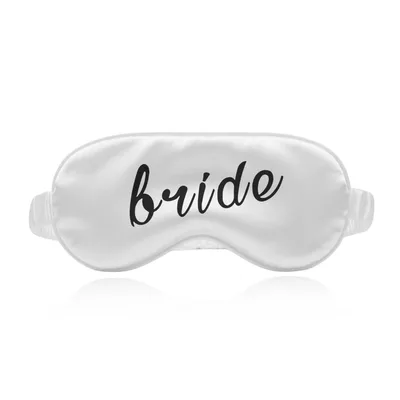 Bachelorette Bride Sleep Mask with a Bold Script Bride Print