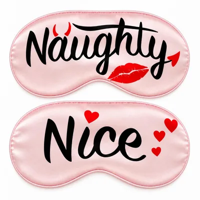 Naughty or Nice Sleep Mask Set of 2 for Playful Pairs