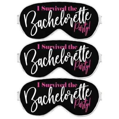 Bachelorette Party Survivor Sleep Mask Set of 3 for the Bride Crew