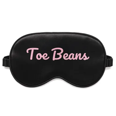 Cat Toe Beans Sleep Mask: Pink Script for Cat Lovers