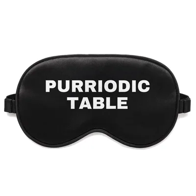 Cat Lover Periodic Table Sleep Mask for Feline Fans