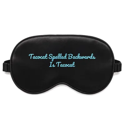 Tacocat Palindrome Sleep Mask for Wordplay Lovers