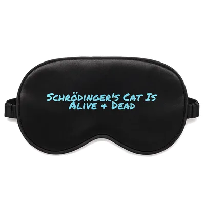 Physics Lover Sleep Mask: Schrödinger's Cat Paradox Design