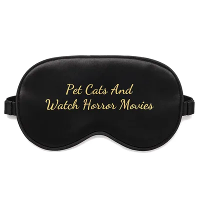 Cat Lover Horror Fan Sleep Mask: Pet Cats