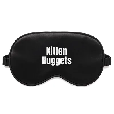 Kitten Nuggets Sleep Mask for Cat Lovers Who Love Puns