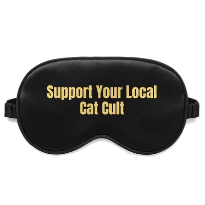 Cat Cult Sleep Mask: Support Your Local Cat Cult Design