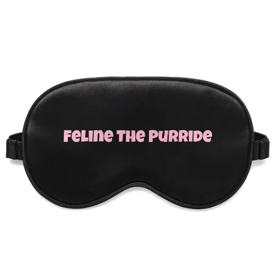 Cat Pride Pun Sleep Mask: Feline The Purride Design