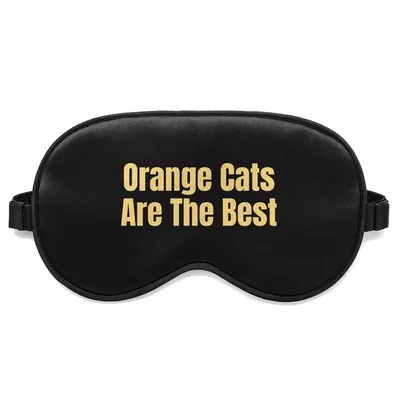 Orange Cat Lover Sleep Mask: Bold Text Design for Feline Fans