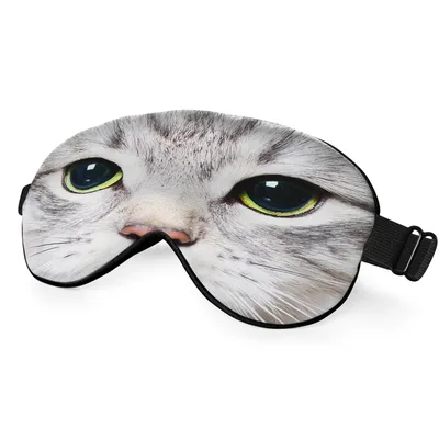 Kitten Face Sleep Mask for Cat Lovers and Night Owls