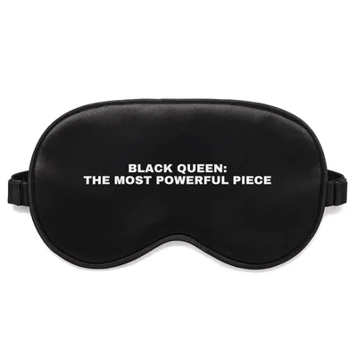 Chess Queen Sleep Mask: Black Queen Most Powerful Piece Design