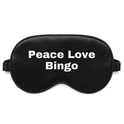 Peace Love Bingo Sleep Mask for the Game Enthusiast