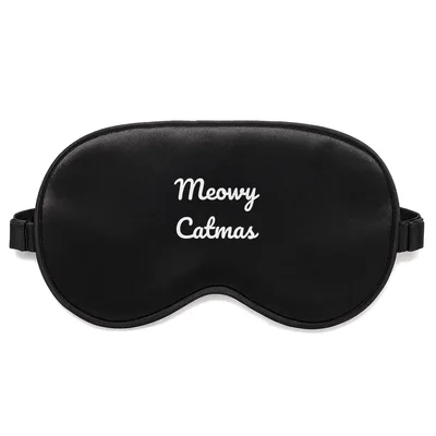 Meowy Catmas Sleep Mask: Feline Holiday Fun for Cats