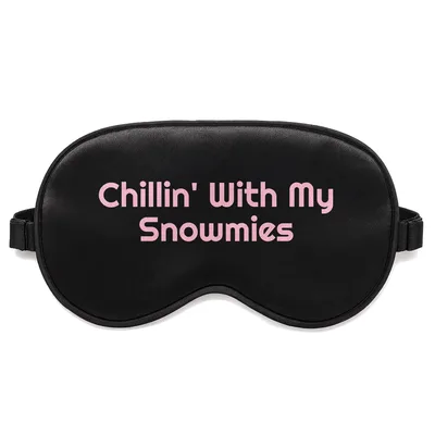 Chillin with My Snowmies Sleep Mask: Ugly Christmas Text Design