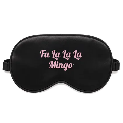 Flamingo Christmas Sleep Mask: Fa La La La Mingo Design
