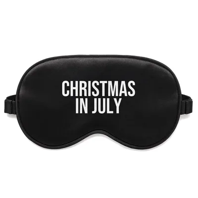Christmas in July Sleep Mask: Bold Text Design for Summer Festivities