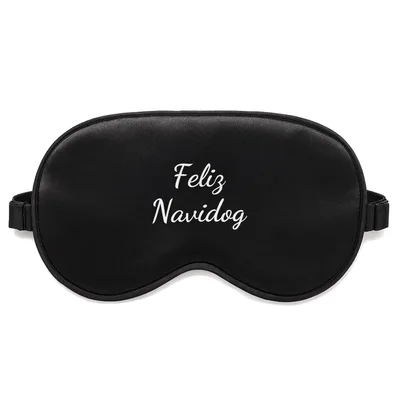 Feliz Navidog Dog Sleep Mask - Punny Holiday Script Design