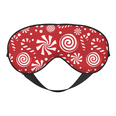Candy Cane Sleep Mask: Festive Red