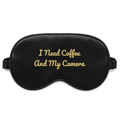 Coffee Photographer Sleep Mask: I Need Coffee And My Camera Design