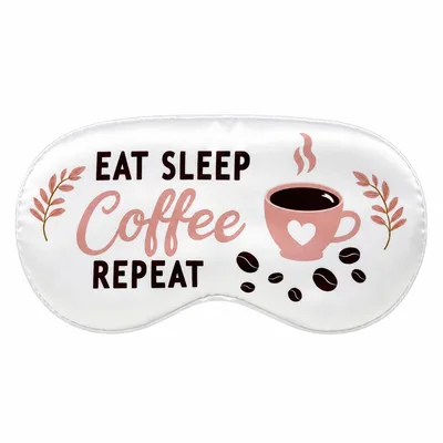 Coffee Lover Sleep Mask with a Fun Coffee Design