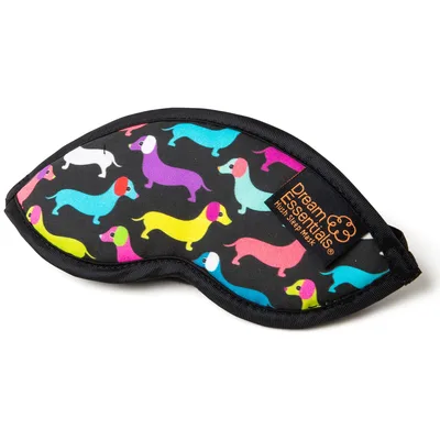 Dachshund Pattern Sleep Mask for Colorful Dog Lovers