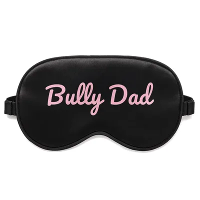 Bully Dad Sleep Mask: Pink Script Design for Pitbull Lovers